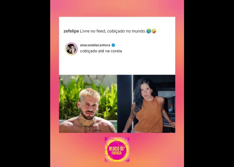 a #anacastela comentou na foto do #zefelipe kkkkkk. #fofocas