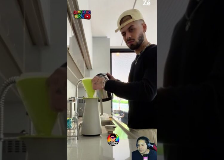 ☕ Zé felipe passando o café da manhã em casa 🏡💙 #viral #humildade #celebridades
