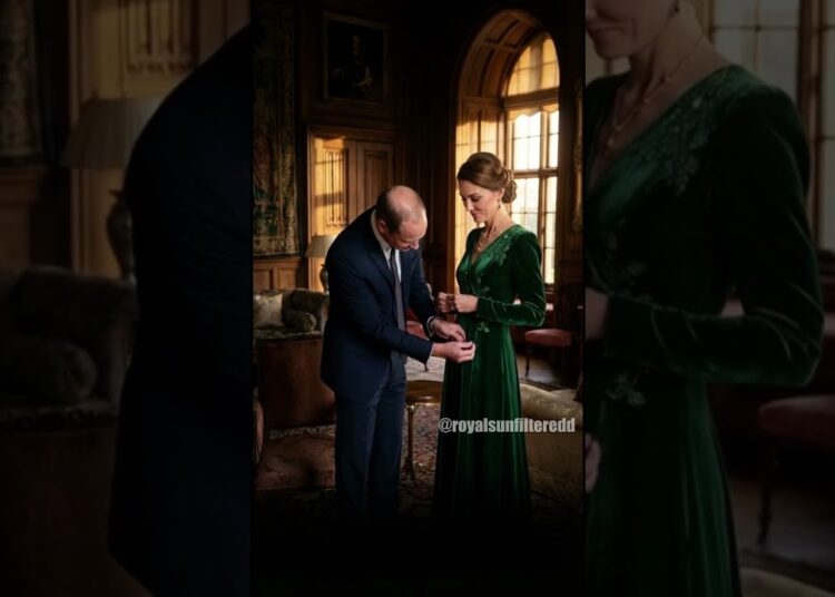 Classic Royal Elegance: William Adjusts Kate’s Gown #royalfamily #shorts #britishroyalfamily