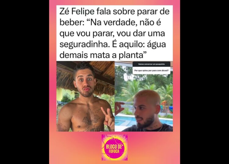 #zefelipe  comentou sobre sua relação com o consumo de bebidas alcoólicas. #fofocas