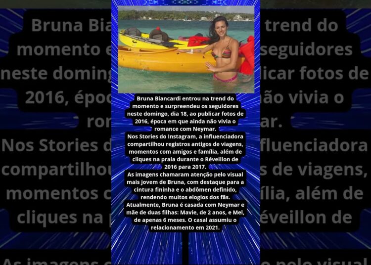 BRUNA BIANCARDI SURPREENDE AO POSTAR FOTOS DE 2016 ANTES DE NEYMAR