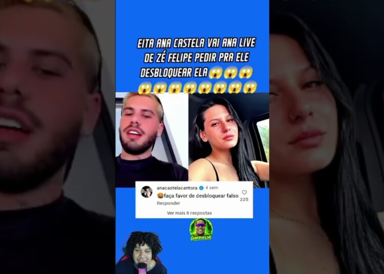 Ana Castela comenta em live de Zé Felipe e chama atenção 😳 #shorts #zefelipe #anacastela