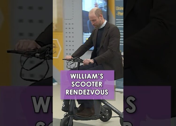 His Royal Tricycle: Prince William Whizzes Around in High-Tech Scooter