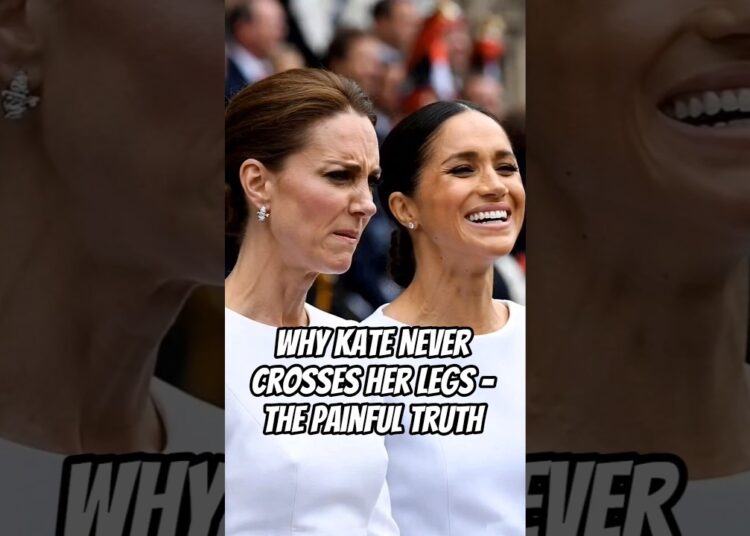 Why Kate Never Crosses Her Legs – The Painful Truth #catherine #royal #meghanmarkle #princewilliam