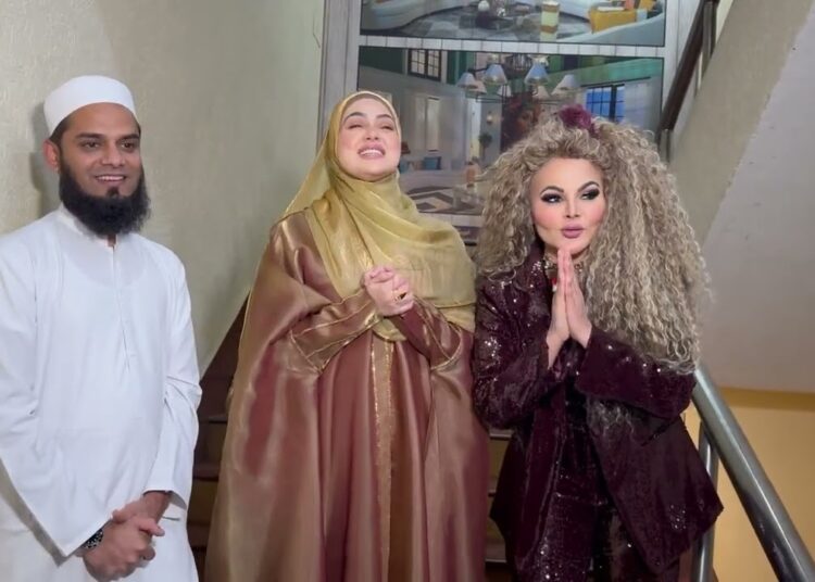 Sana Khan, Mufti Anas & Rakhi Sawant Spotted In Goregaon