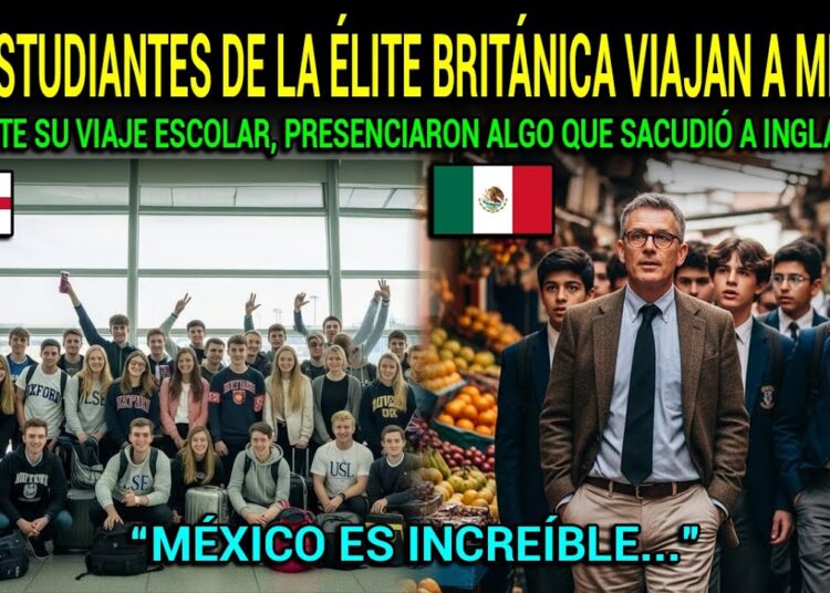 Estudiantes de la realeza británica visitan México y son tendencia por video en el aeropuerto.