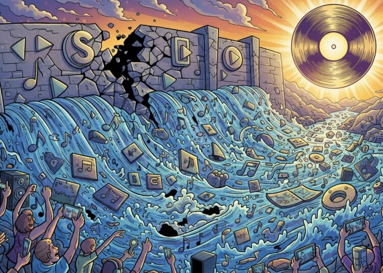 As plataformas de streaming de música agora hospedam um quarto de BILHÃO de faixas.
