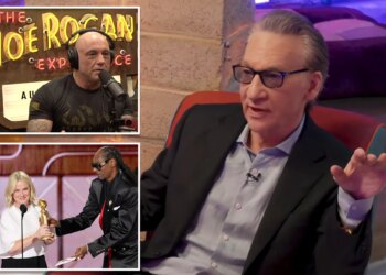 Bill Maher chora no Globo de Ouro pela rejeição do podcast de Joe Rogan