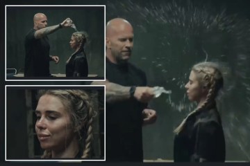 Gabby Allen ataca os instrutores do Celeb SAS, chamando-os de 'p ***ks' após o momento chocante em que jogaram água sobre ela