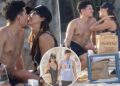 Jessica Alba e Danny Ramirez se beijam durante férias na praia do México