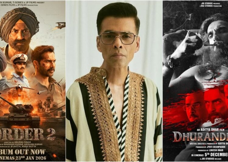 Karan Johar torce pela Fronteira 2, Dhurandhar Bollywood está de volta