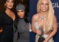 Kim Kardashian e Khloe Kardashian na festa do pijama de Britney Spears