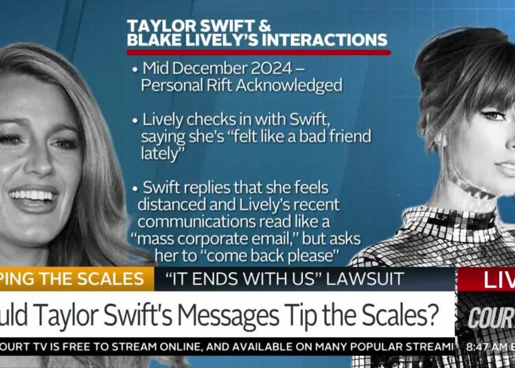 Mensagens de texto privadas entre Taylor Swift e Blake Lively Unsealed