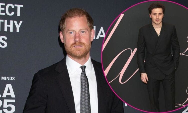O príncipe Harry 'se vê muito' no Brooklyn Beckham enquanto o ex-real o aconselha sobre como lidar com a rivalidade familiar com os pais David e Victoria