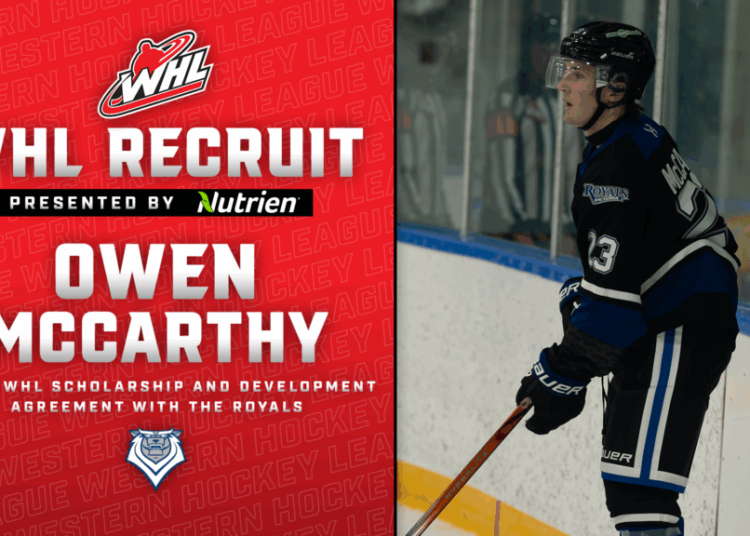 Royals assinam Owen McCarthy para acordo de bolsa de estudos e desenvolvimento da WHL