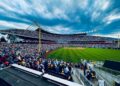 Uma foto do Kauffman Stadium durante um jogo do Royals.