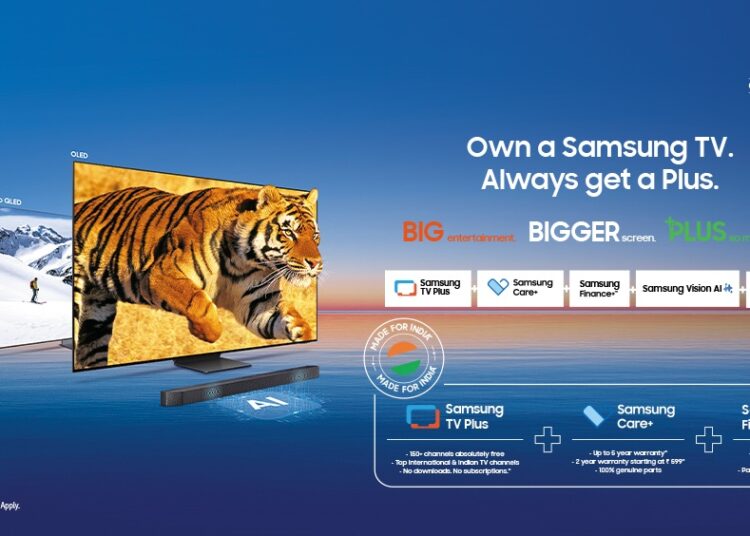 Samsung lança campanha Plus para TVs Vision AI; Agora obtenha grande entretenimento; Telas maiores e muito mais – Samsung Newsroom Índia