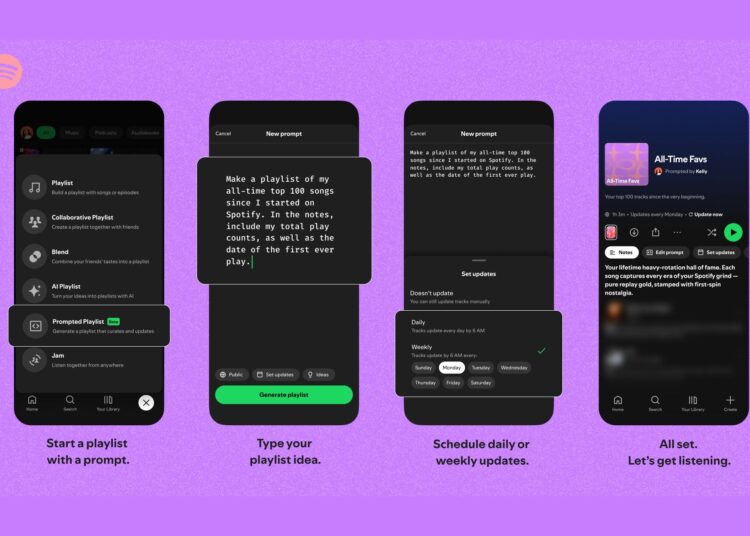 Spotify assume a curadoria de playlists do YouTube e da Apple Music com o novo recurso Prompted Playlist
