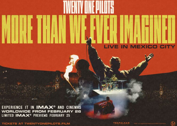 Twenty One Pilots compartilham o trailer épico do novo filme-concerto 'More Than We Ever Imagined'