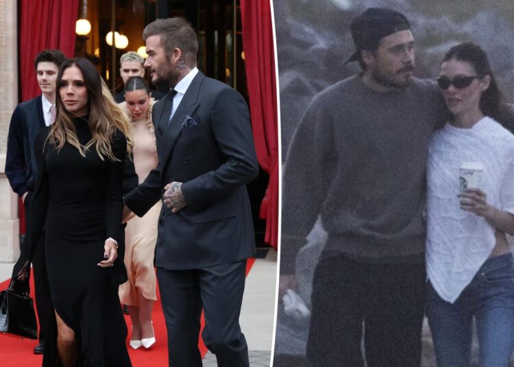 Victoria e David Beckham unem-se com as crianças após o ataque brutal do filho Brooklyn