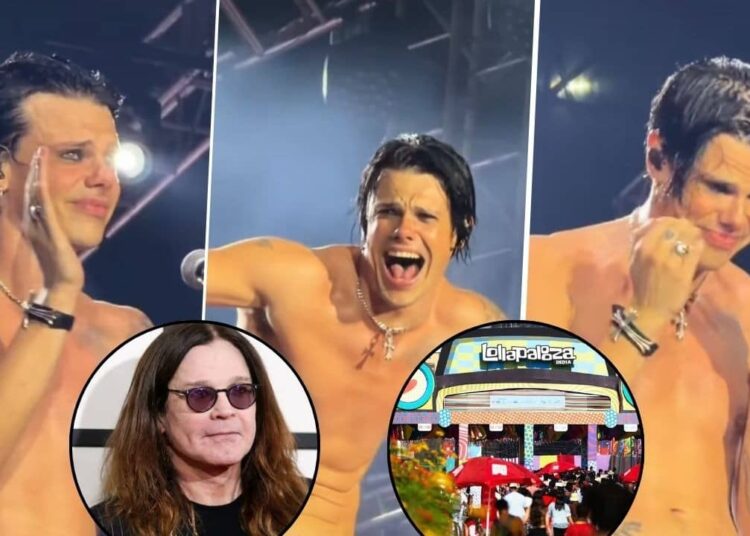 Vídeo viral: Yungblud desmonta o palco durante apresentação no Lollapalooza Índia e presta homenagem comovente a Ozzy Osbourne