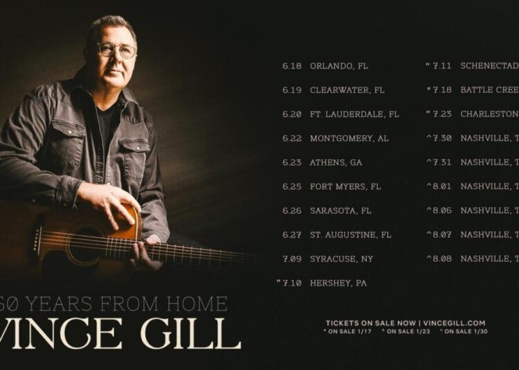 Vince Gill comemora 50 anos de música com novo EP e turnê, incluindo uma residência de seis noites em Ryman