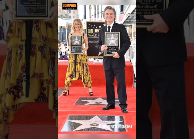 Kurt Russell & Goldie Hawn: Stars on the Walk of Fame Forever! ⭐❤️ #shorts #hollywood #celebrity