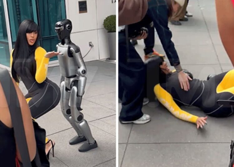 Cardi B FALLS on Robot at Super Bowl Party! 🤯💃