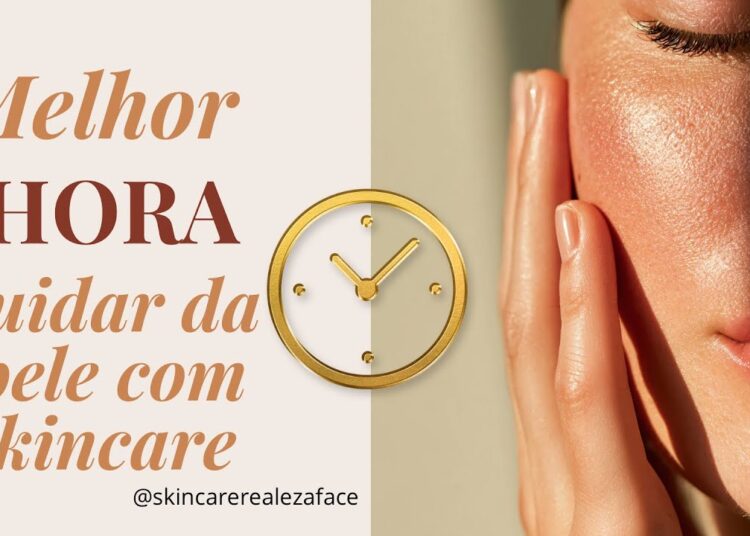 Melhor hora pra cuidados com a pele usando  Skincare Realeza Face