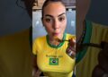 Georgina Rodriguez in Brazil Jersey | Casual Food Time & Relaxed Lifestyle Moments