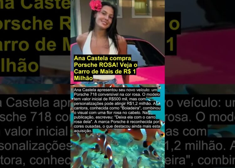 Ana Castela compra Porsche ROSA! Veja o Carro de Mais de R$ 1 Milhão #anacastela