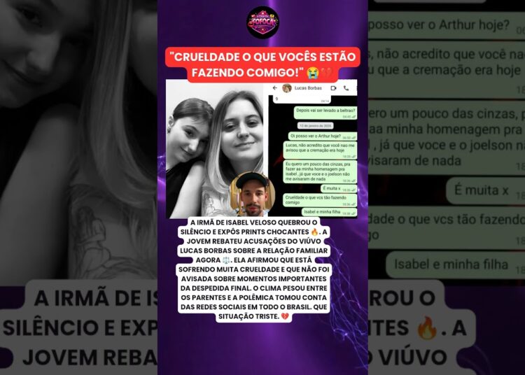 IRMÃ DE ISABEL VELOSO MOSTRA PRINTS CONTRA VIÚVO! 😱🖤