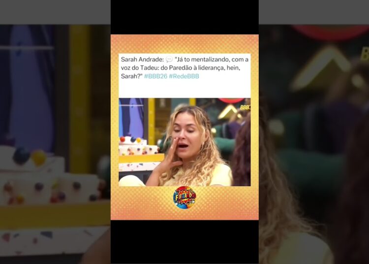 Sarah está pensando positivo sobre o paredão do #bbb #fofocas #fofoca