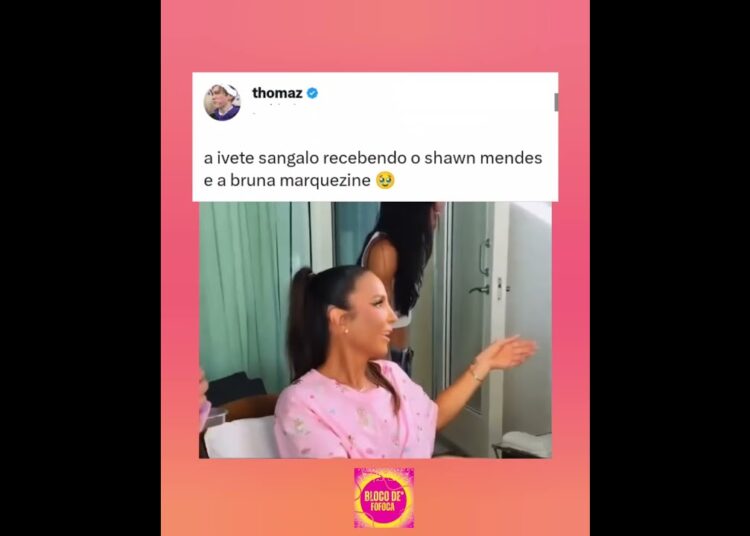 a #ivetesangalo  recebendo o #shawnmendes  e a #brunamarquezine  🥹 😍. #fofoca #fofocas