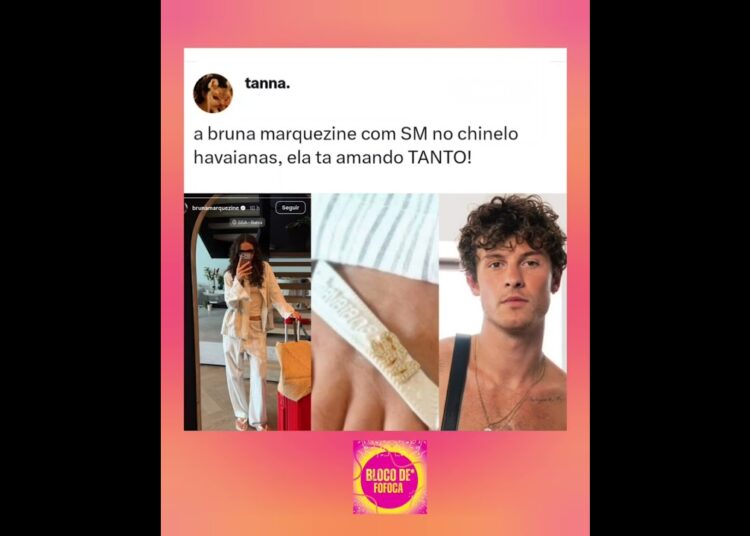 Em Salvador, #brunamarquezine  usa chinelo com iniciais de #shawnmendes . #fofoca #fofocas