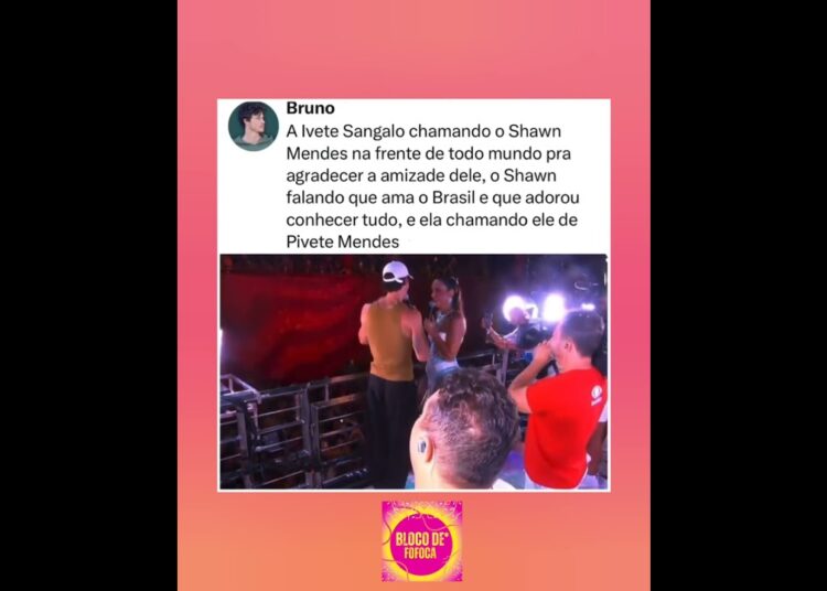 a #ivetesangalo chamando o #shawnmendes de pivetemendes 😂😍 . #fofoca #fofocas