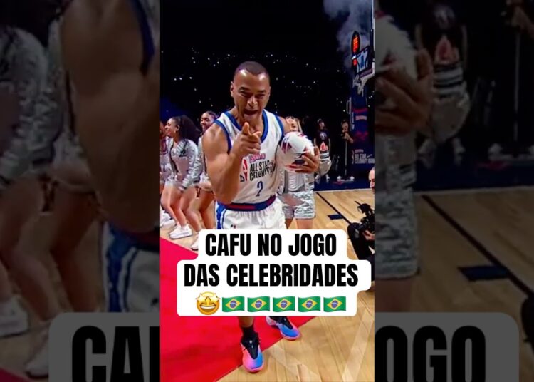 CAFU NO JOGO DAS CELEBRIDADES 🤩🇧🇷 #nba