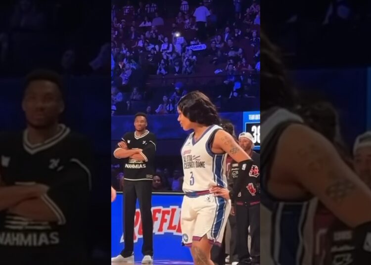 GloRilla at the NBA Celebrity All-Star Game