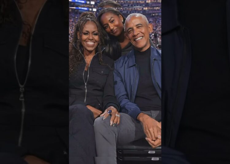 The Obama Family’s Joyful Night at the NBA All-Star Game! #maliaobama #obamafamily #celebritynews