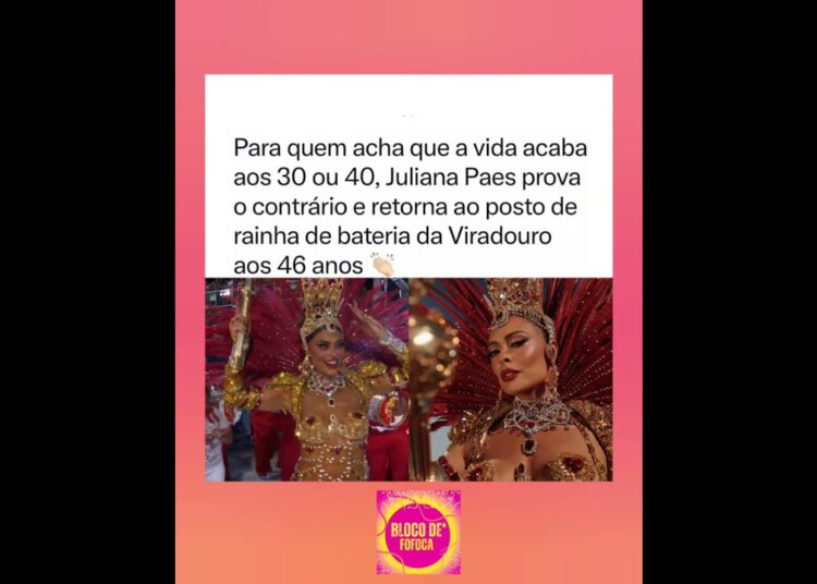 #julianapaes  retorna a #viradouro  após quase 20 anos. #fofoca #fofocas