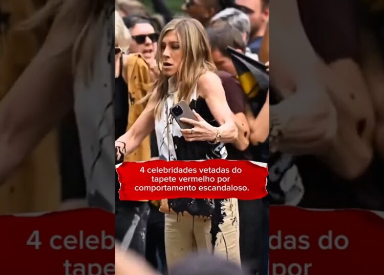 4 celebridades vetadas do tapete vermelho por comportamento escandaloso.