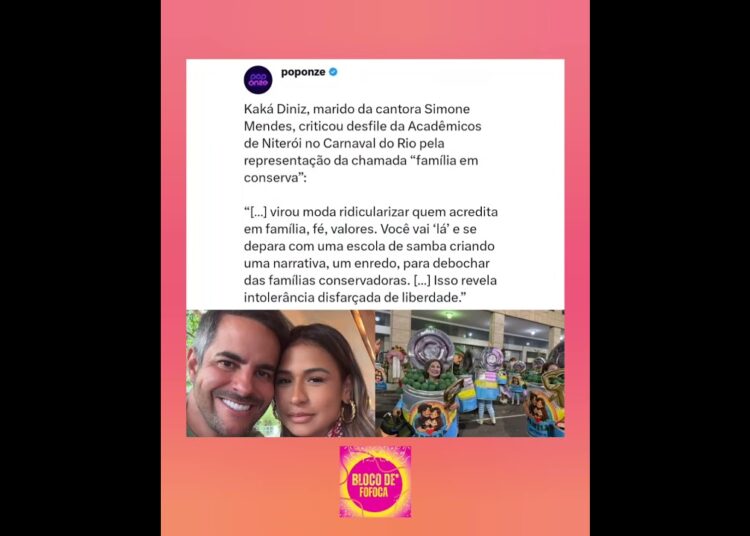 #kakadiniz marido de #simonemendes críticou desfile da Acadêmicos de Niterói. #fofoca #fofocas