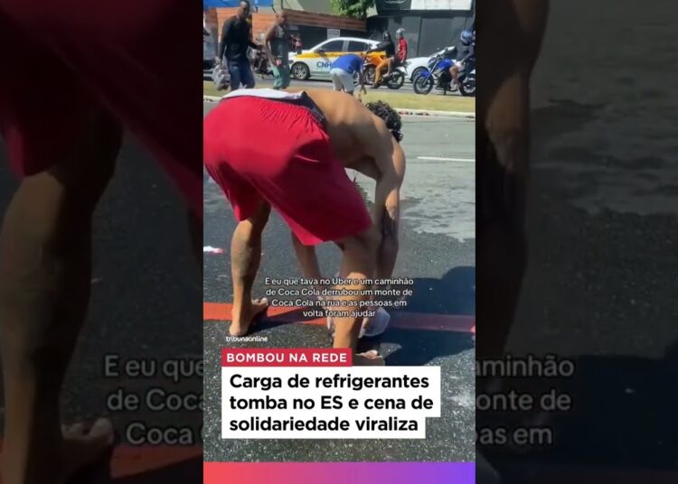Uma cena de solidariedade registrada na Avenida Nossa Senhora dos Navegante VITORIA ES.