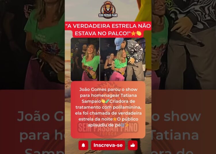 João Gomes para show e homenageia cientista na plateia. #shorts #noticias #joãogomes #tatianasampaio