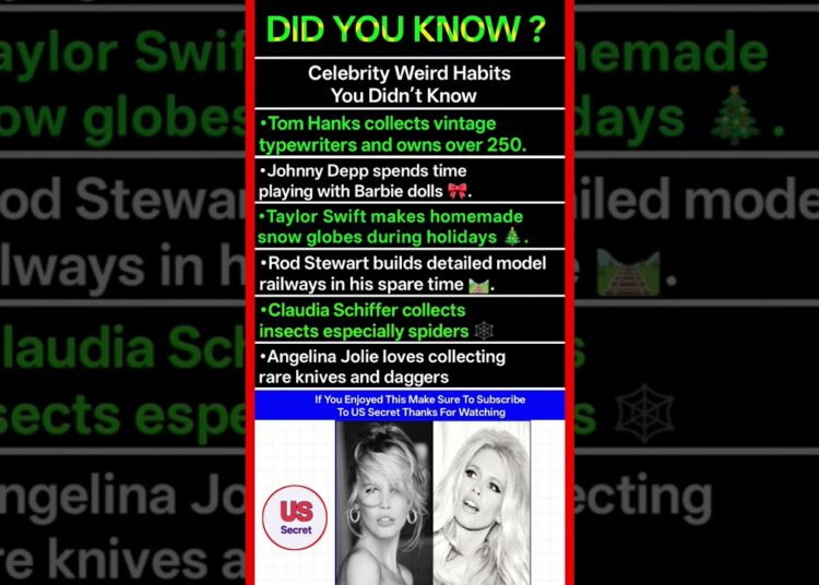 Secret Hobbies of Hollywood Stars