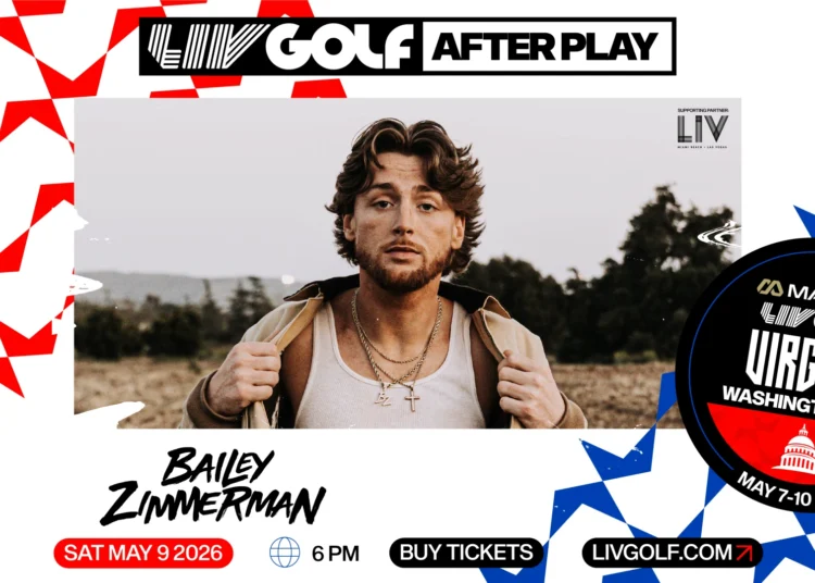 A estrela da música country Bailey Zimmerman será a atração principal da programação de shows do Maaden LIV Golf Virginia para a estreia do LIV Golf nos EUA em 2026