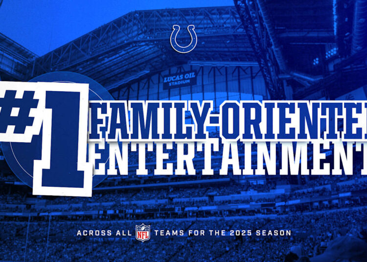 A experiência de jogo dos Colts obtém as melhores classificações na pesquisa da NFL, incluindo o primeiro lugar em entretenimento voltado para a família