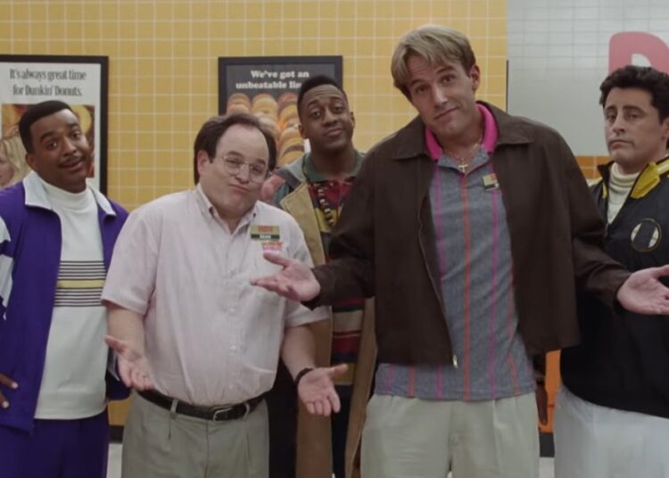 Anúncio do Super Bowl de 'Good Will Dunkin' de Ben Affleck apresenta Tom Brady e mais