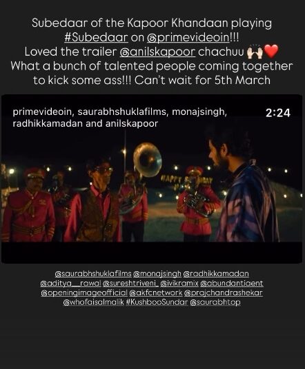 Arjun Kapoor elogia o desempenho de Chachuu Anil Kapoor em Subedaar e diz ‘Love The Trailer’ | Notícias de Bollywood