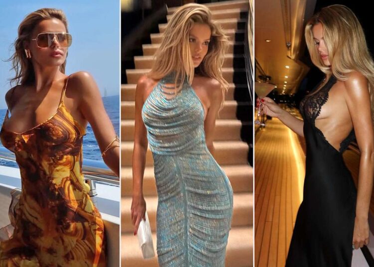 Brooks Nader usa mais de US $ 12.000 em vestidos de grife para sua luxuosa viagem de aniversário em um iate